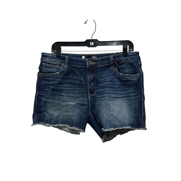KUT From The Kloth Women Dark Blue Jean Short 10 - Picture 2 of 6